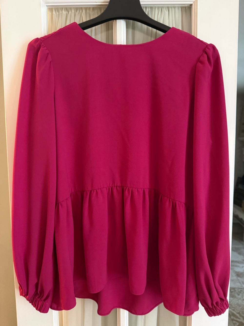 Tuckernuck Magenta Carlota Peplum Blouse